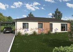 maison modulaire md90 m design pmr 75 m avec extension 4 pans ardoise 7016 exterieur 1