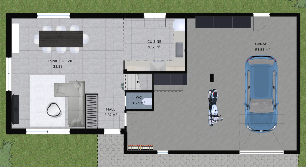 modele cannelle maison villas club plan 2d rdc version 4 chambres 1