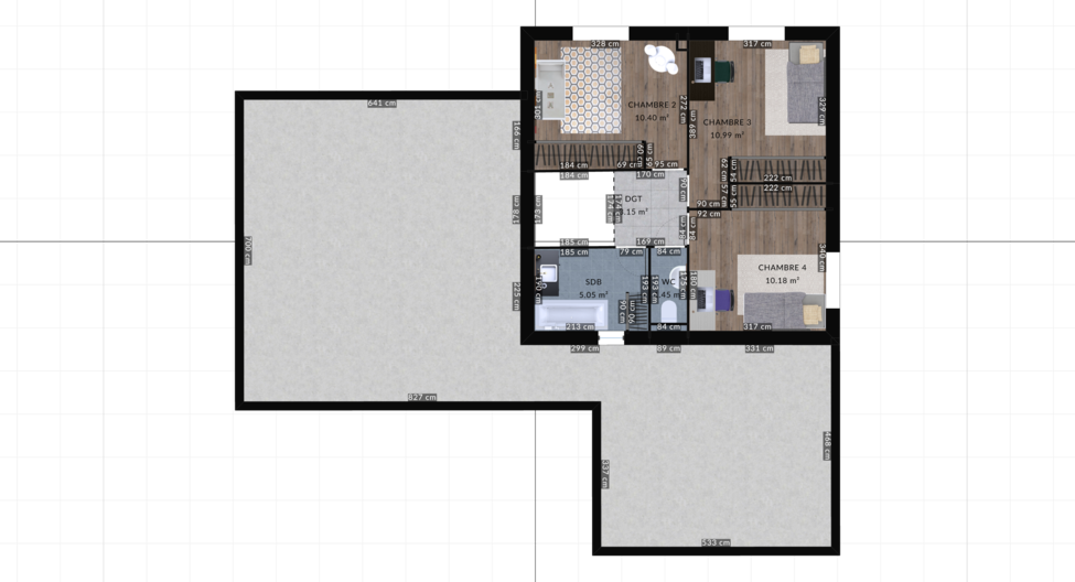 modele laurier maison villas club plan 2d etage version 4 chambres 1