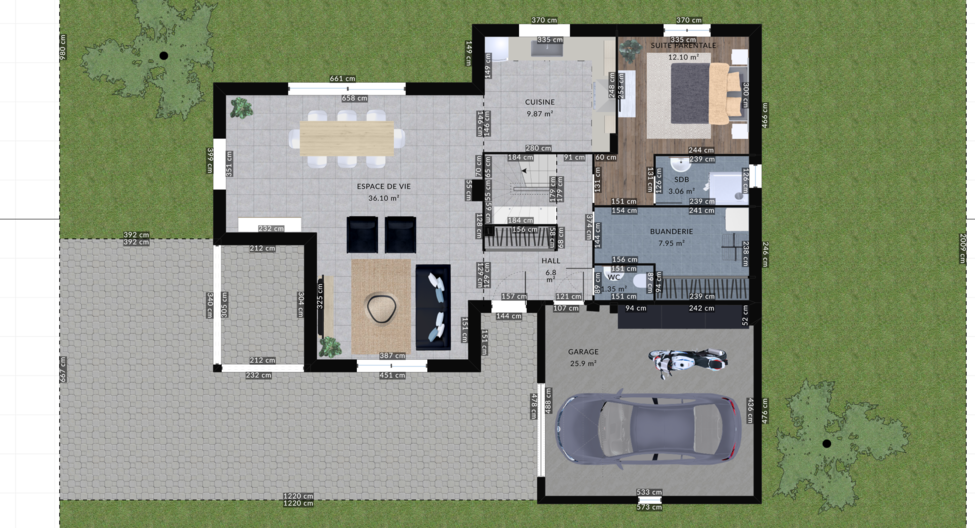 modele laurier maison villas club plan 2d rdc version 4 chambres 1