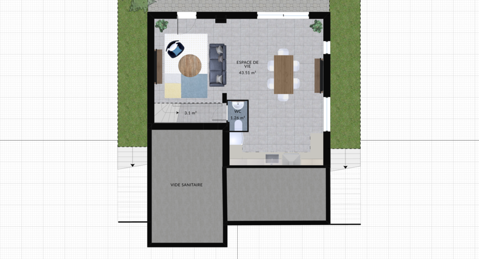 modele melisse maison villas club plan 2d rdc version 4 chambres 1