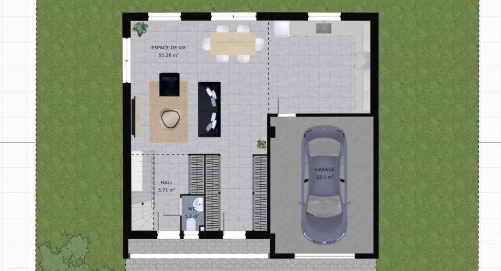 modele tonka maison villas club plan 2d rdc version 3 chambres 1