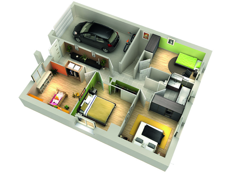 modele de maison airelle etage 1
